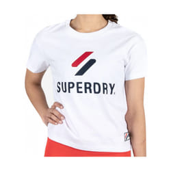 T shirt Superdry Classic Femme Blanc