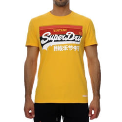 T-Shirt Vintage Cali Stripe 220 Coton Jaune