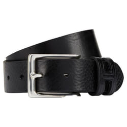 Ceinture Homme - HACKETT - TACK Stitch H Keeper - Cuir de vache nappa - Noir