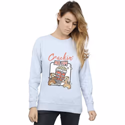 Disney - Sweat CHIP N DALE CRACKIN ME UP - Femme (Gris chiné)