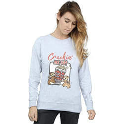Disney - Sweat CHIP N DALE CRACKIN ME UP - Femme (Gris chiné)