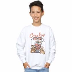 Disney - Sweat CHIP N DALE CRACKIN ME UP - Garçon (Blanc)