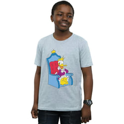 Disney - T-shirt DONALD DUCK KING DONALD - Garçon (Gris chiné)