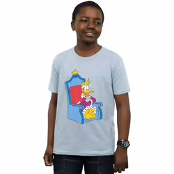 Disney - T-shirt DONALD DUCK KING DONALD - Garçon (Gris chiné)