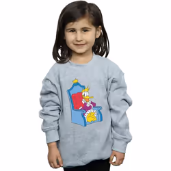 Disney - Sweat DONALD DUCK KING DONALD - Fille (Gris chiné)