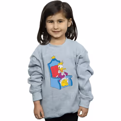 Disney - Sweat DONALD DUCK KING DONALD - Fille (Gris chiné)