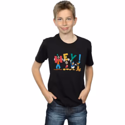 Disney - T-shirt FRIENDS HEY - Garçon (Noir)