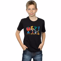 Disney - T-shirt FRIENDS HEY - Garçon (Noir)