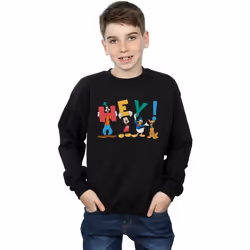 Disney - Sweat FRIENDS HEY - Garçon (Noir)