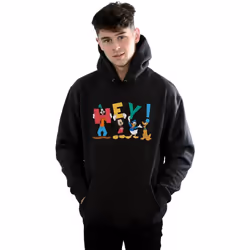 Disney - Sweat à capuche FRIENDS HEY - Homme (Noir)