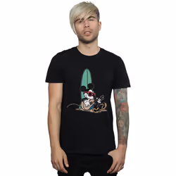 Disney - T-shirt SURF AND CHILL - Homme (Noir)
