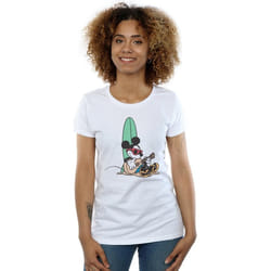 Disney - T-shirt SURF AND CHILL - Femme (Blanc)