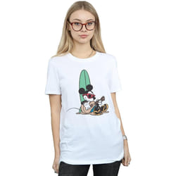 Disney - T-shirt SURF AND CHILL - Femme (Blanc)