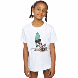 Disney - T-shirt SURF AND CHILL - Fille (Blanc)