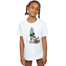 Disney - T-shirt SURF AND CHILL - Fille (Blanc)