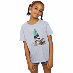 Disney - T-shirt SURF AND CHILL - Fille (Gris chiné)