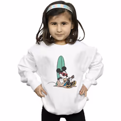 Disney - Sweat SURF AND CHILL - Fille (Blanc)