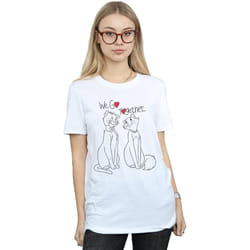 Disney - T-shirt ARISTOCATS WE GO TOGETHER - Femme (Blanc)