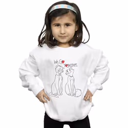 Disney - Sweat ARISTOCATS WE GO TOGETHER - Fille (Blanc)