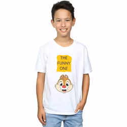 Disney - T-shirt CHIP N DALE THE FUNNY ONE - Garçon (Blanc)