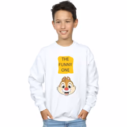 Disney - Sweat CHIP N DALE THE FUNNY ONE - Garçon (Blanc)