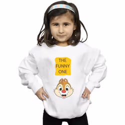 Disney - Sweat CHIP N DALE THE FUNNY ONE - Fille (Blanc)