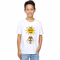 Disney - T-shirt CHIP N DALE THE SMART ONE - Garçon (Blanc)