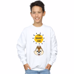 Disney - Sweat CHIP N DALE THE SMART ONE - Garçon (Blanc)