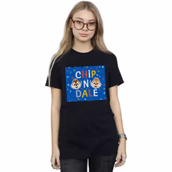 Disney - T-shirt CHIP N DALE - Femme (Noir)