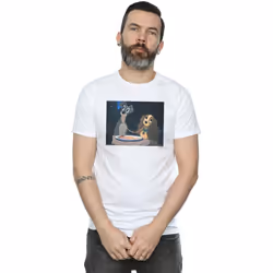 Disney - T-shirt LADY AND THE TRAMP SPAGHETTI SLURP - Homme (Blanc)