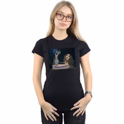 Disney - T-shirt LADY AND THE TRAMP SPAGHETTI SLURP - Femme (Noir)