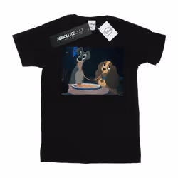 Disney - T-shirt LADY AND THE TRAMP SPAGHETTI SLURP - Femme (Noir)