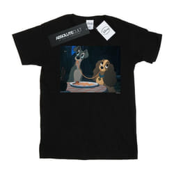 Disney - T-shirt LADY AND THE TRAMP SPAGHETTI SLURP - Femme (Noir)