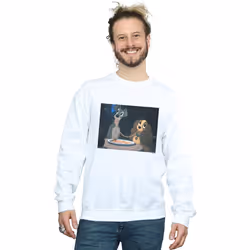 Disney - Sweat LADY AND THE TRAMP SPAGHETTI SLURP - Homme (Blanc)