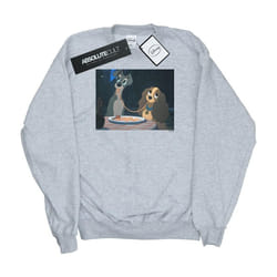 Disney - Sweat LADY AND THE TRAMP SPAGHETTI SLURP - Homme (Gris chiné)
