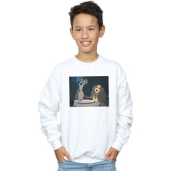 Disney - Sweat LADY AND THE TRAMP SPAGHETTI SLURP - Garçon (Blanc)