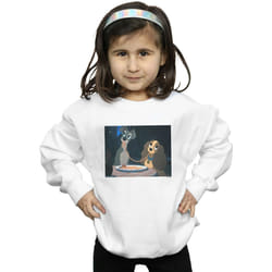 Disney - Sweat LADY AND THE TRAMP SPAGHETTI SLURP - Fille (Blanc)