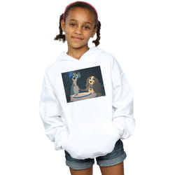 Disney - Sweat à capuche LADY AND THE TRAMP SPAGHETTI SLURP - Fille (Blanc)