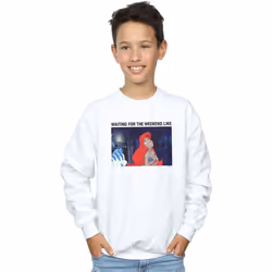 Disney - Sweat THE LITTLE MERMAID WAITING FOR THE WEEKEND - Garçon (Blanc)