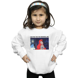 Disney - Sweat THE LITTLE MERMAID WAITING FOR THE WEEKEND - Fille (Blanc)
