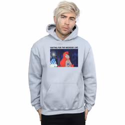Disney - Sweat à capuche THE LITTLE MERMAID WAITING FOR THE WEEKEND - Homme (Gris chiné)