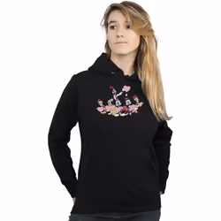 Disney - Sweat à capuche LOVE FRIENDS - Femme (Noir)
