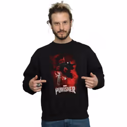 Marvel - Sweat THE PUNISHER TV SERIES RED SMOKE - Homme (Noir)
