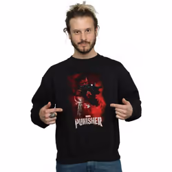Marvel - Sweat THE PUNISHER TV SERIES RED SMOKE - Homme (Noir)