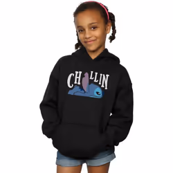 Disney - Sweat à capuche LILO AND STITCH - Fille (Noir)