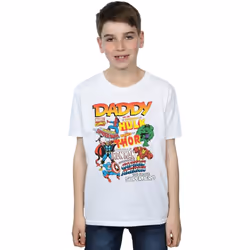 Marvel - T-shirt OUR DAD SUPERHERO - Garçon (Blanc)