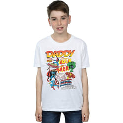 Marvel - T-shirt OUR DAD SUPERHERO - Garçon (Blanc)