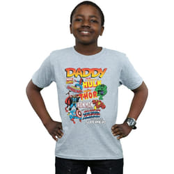 Marvel - T-shirt OUR DAD SUPERHERO - Garçon (Gris chiné)