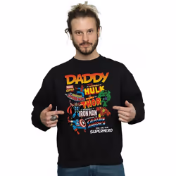 Marvel - Sweat OUR DAD SUPERHERO - Homme (Noir)