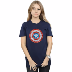 Marvel - T-shirt - Femme (Bleu marine)